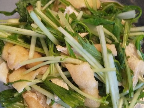 油揚げと水菜のレンチンおひたし